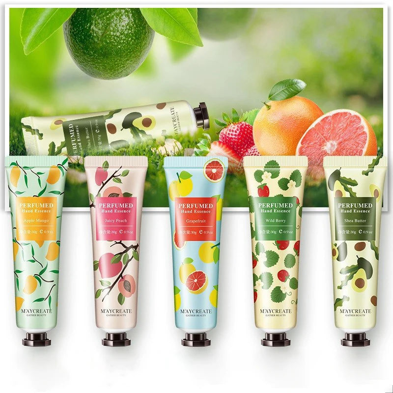 Fruity Flowery Hand Cream Sets Moisturizing Nourishing Anti-aging Repairing Hands Care Beauty Whitening Hands Creams Kit