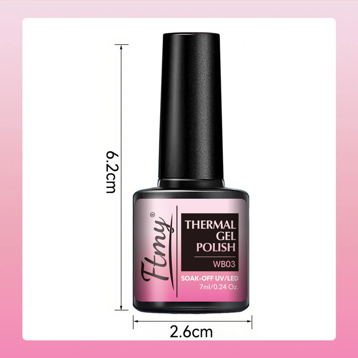 Color Changing Gel Nail Polish, Temperature-Sensitive, 7ml, Lead-Free, No Fragrance, Nail Art Manicure Gel Polish For Salon Use