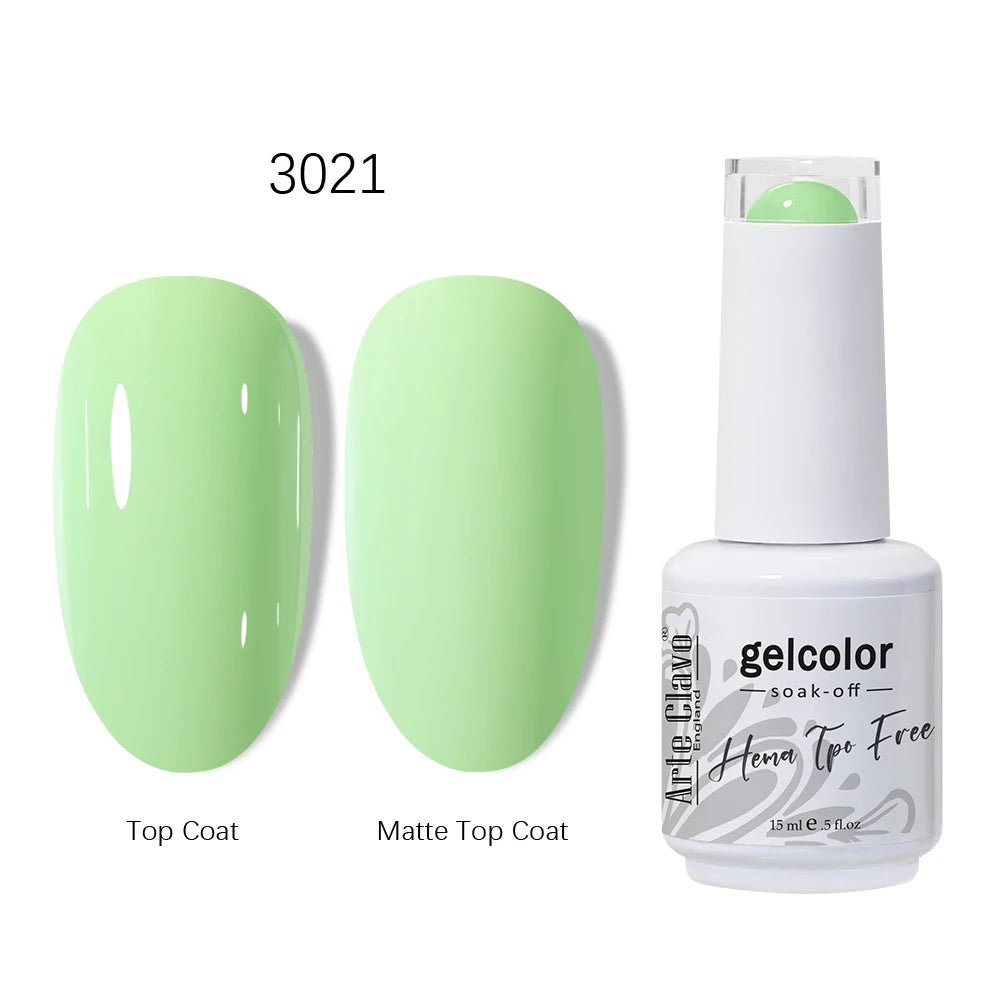 Arte Clavo 15ml HEMA TPO FREE Gel Nail Polish Pink Hybrid Nail Manicure Semi-permanent Enamels Varnish For UV LED Nails Supplies