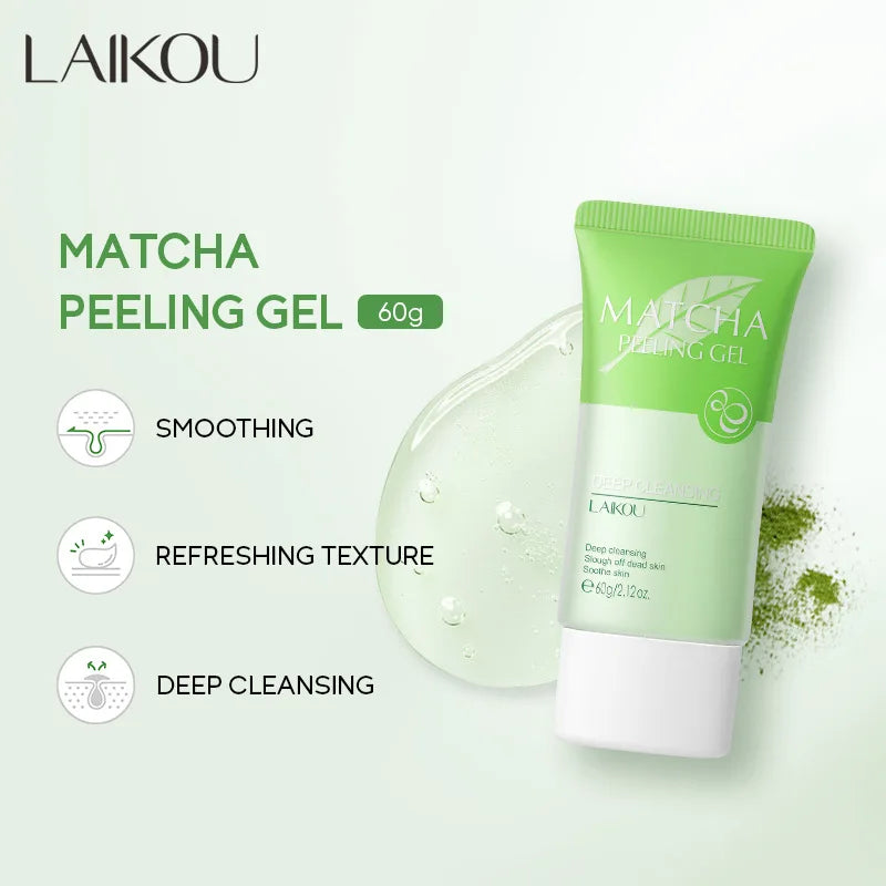 Matcha Peeling Gel Gentle Oil Control Body Face Scrub Cleansing Pores Treatment Acne Remove Blackhead Facial Exfoliation Gel