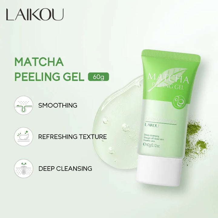 Matcha Peeling Gel Gentle Oil Control Body Face Scrub Cleansing Pores Treatment Acne Remove Blackhead Facial Exfoliation Gel