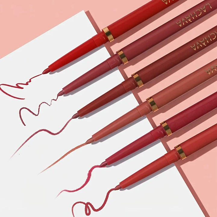 Long-lasting Waterproof Matte Nude Lip Liner - High Pigmentation, Retractable, Smooth Application, Natural Look