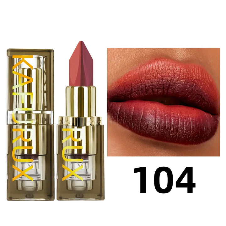 6 Color  Glitter Two-tone Lipstick Purple Black Matte1pc Lipsticks Cosmetics Easy to use Lip Tint Makeup Lip Beauty Red Pigment