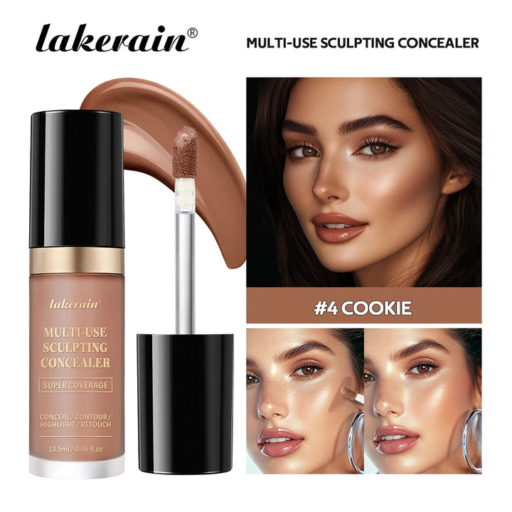 Waterproof Liquid Concealer Matte High Coverage Oil Control Cover Acne Dark Circles Foundation Modify Face Contouring Cosmetics