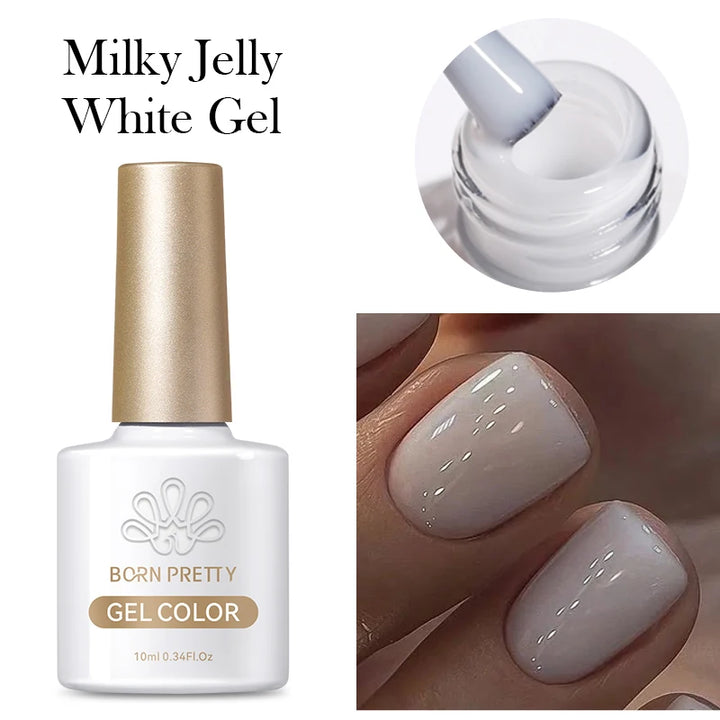 BORN PRETTY Sparkling Glass Bead Cat Magnetic Gel Nail Polish Flash White Spar Red Color Semi Permanent Soak Off UV Gel Varnish