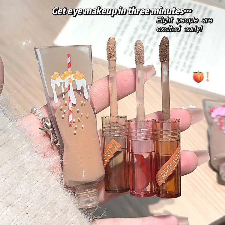 Cappuvini Milk Tea Velvet Liquid Eyeshadow Monochrome Matte Makeup Long-lasting Eyeshadow