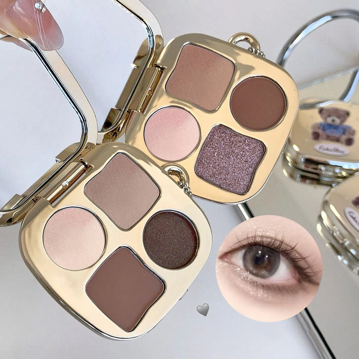 Kakashow Little Bear Eyeshadow Palette - Soft, Natural, Long-Lasting, Non-Fading, and Smudge-Free Eyeshadow Palette