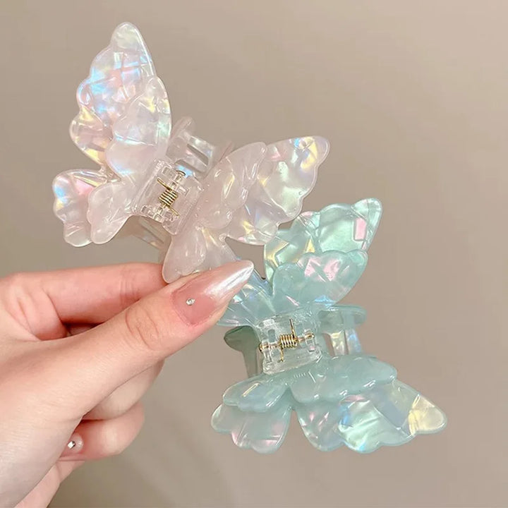 New Fairy Acetate Butterfly Claw Clip Female Elegant Colorful Bow Crab Shark Hair Clips Hairpins For Women Girl Hair Accessories