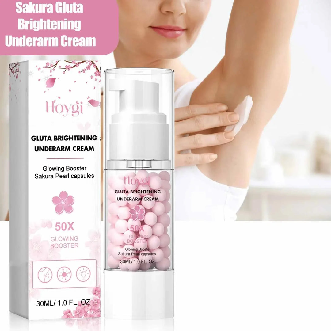 Sakura Underarm Brightening Cream Glowing Skin Dark Spot Corrector Improve Melanin Dull Lightening Hydrate Body Bleaching Cream