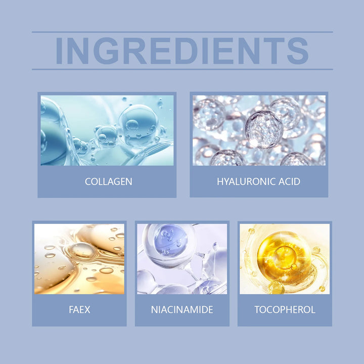 Jaysuing Collagen hydrating facial mask brightens skin tone and tightens skin with hyaluronic acid moisturizing facial mask