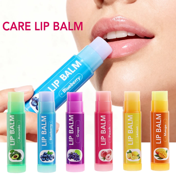 6 Pcs Cute Fruit Lip Balm Set, Christmas Birthday Gifts For Girls Friends