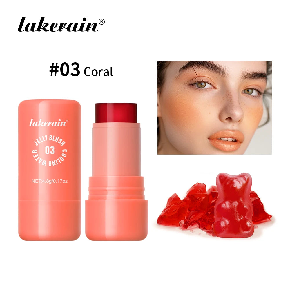 Original Cooling Water Jelly Blush Stick Blush Tinted Cosmetics Tint Stick Watercolor Multi-Use Matte Blush Makeup For Women