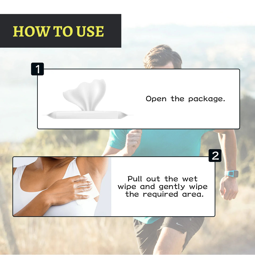 Odor-Removing Wipes for Sports Sweat – Gentle Cleansing Body Wipes to Eliminate Odors and Leave a Fresh Scent