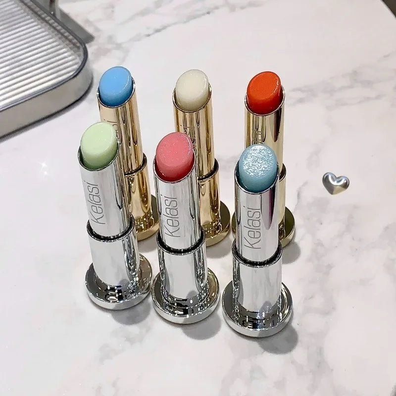 Cat Moisturizing Lip Balm White Blue Tint Crystal Jelly Colored Anti-chapped Lip Care Smoothens Lips Lines Base Clear Lipstick