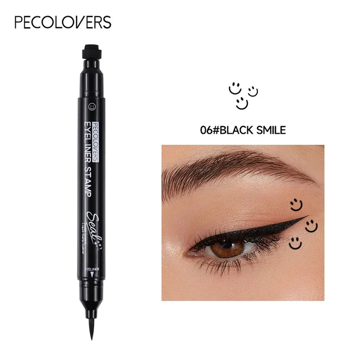 Star Liquid Eyeliner Black Moon Stamp Eye Liner Pencil 2 in 1 Waterproof Long-lasting Easy Applying Eye Eyeliner Pen Makeup