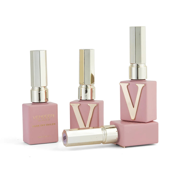 Vendeeni 6 Colors Magnetic Cat Eye Gel Nail Polish Set Pink UV LED Soak Off Gel Varnish Crystal Cat Eye Gel Lacquer With Display