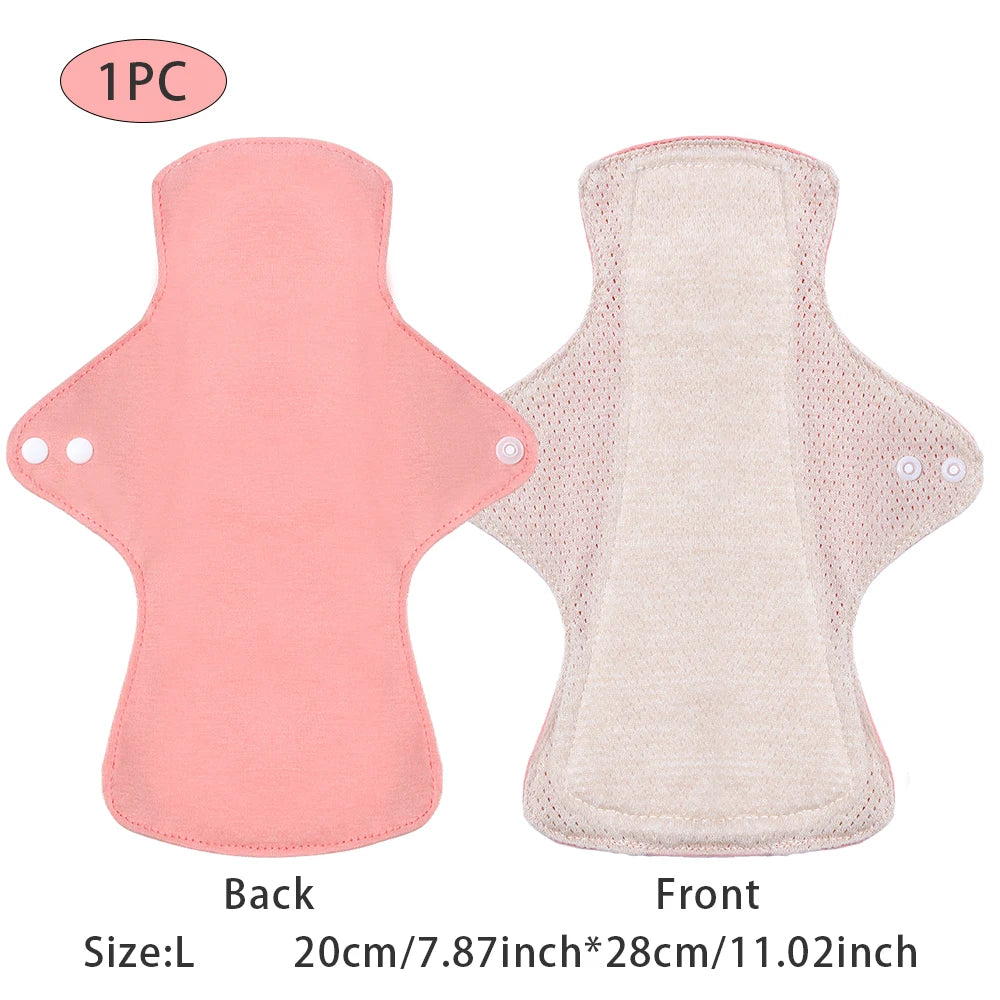 BIAI 1PC Colored Cotton Sanitary Pads Washable Reusable Nursing Pads Highly Absorbent and Breathable Auntie Towel Women Gift