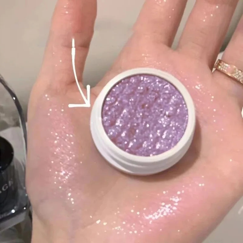 Monochrome Glitter Eyeshadow Gold Shining Brighten Eyes Makeup Long Lasting Eye Brightening Makeup Pearlescent Shimmer EyeShadow
