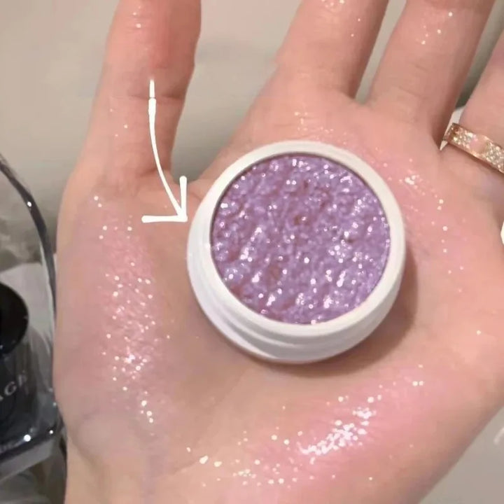 Monochrome Glitter Eyeshadow Gold Shining Brighten Eyes Makeup Long Lasting Eye Brightening Makeup Pearlescent Shimmer EyeShadow