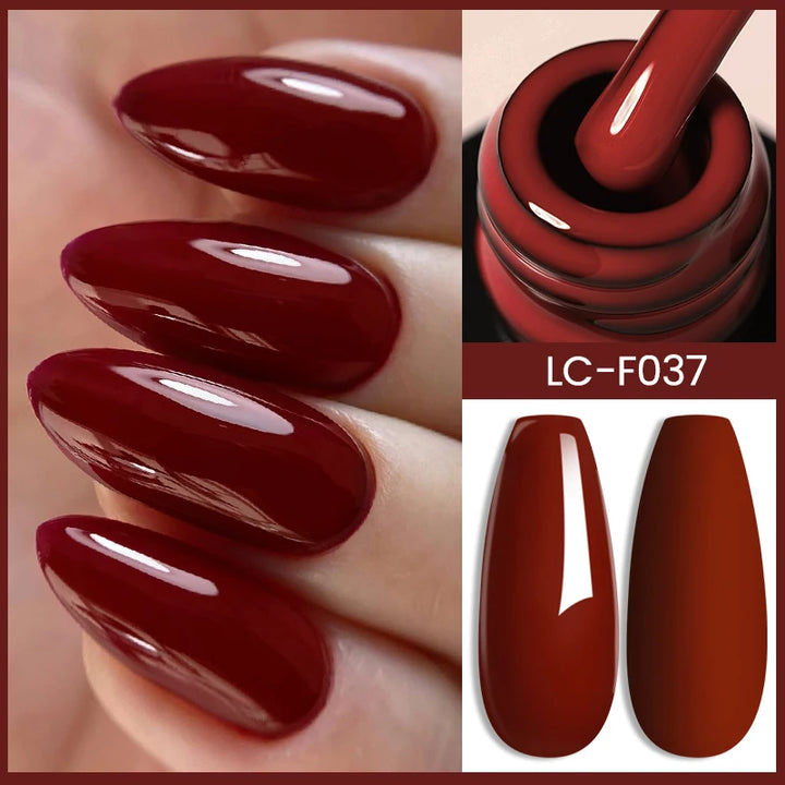 LILYCUTE 7ML Pink Glitter Nail Gel Polish Nude Natural Long Lasting Manicure Soak Off UV LED Nail Art Base Top Coat Gel Varnish