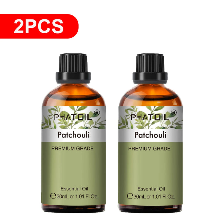 PHATOIL 2PCS Natural Essential Oils Set 30ml Bergamot Lemon Ylang Ylang Lavender Jasmine Vanilla Eucalyptus Aroma Essential Oils