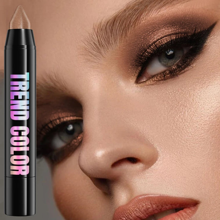 25 Colors Glitter Eyeshadow Eyeliner Pencil Waterproof Pearlescent Matte Nude Eye Shadow Korean Makeup Gift Highlighter Pen Tool