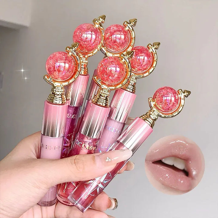MAGIC CASA Shimmering Lip Gloss — Hydrating and Moisturizing, Mirror Finish, Plumping Glass-Like Lips