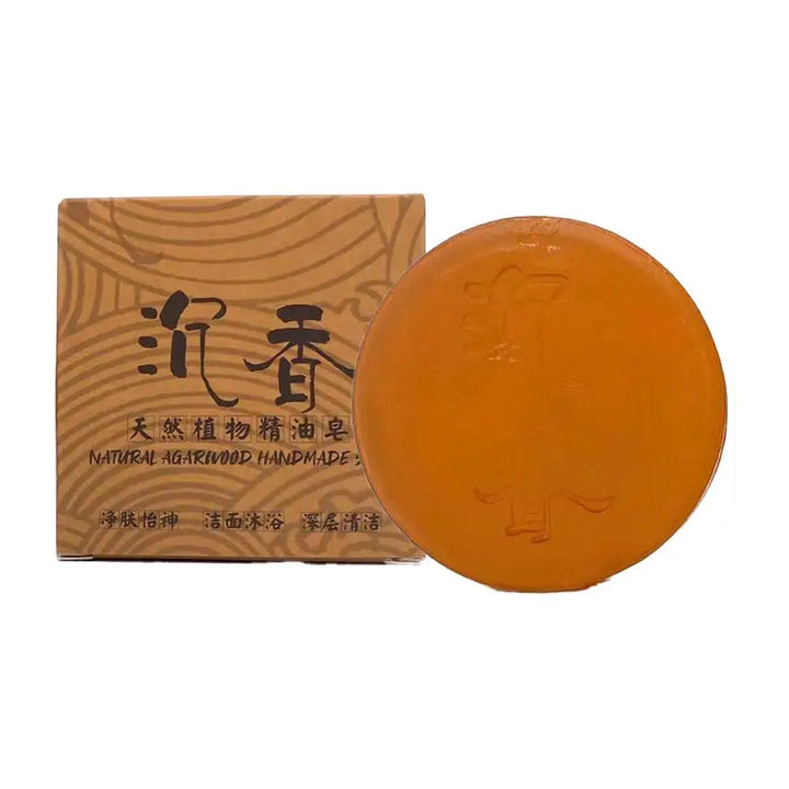 100g Agarwood Essential Oil Soap, Natural Agarwood /Sandalwood Soap Moisturizing Cleansing Bath Soap, Refreshing And Oil Control