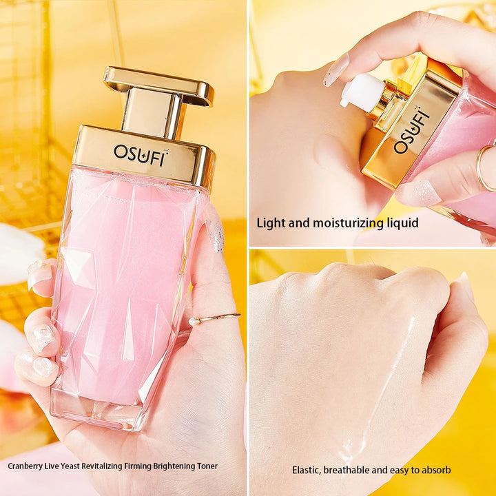 OSUFI Cranberry Live Yeast Anti-Aging Moisturize Firming Facial Tonic Repair Face Toner Oil Control Brighten Beauty Skin Care