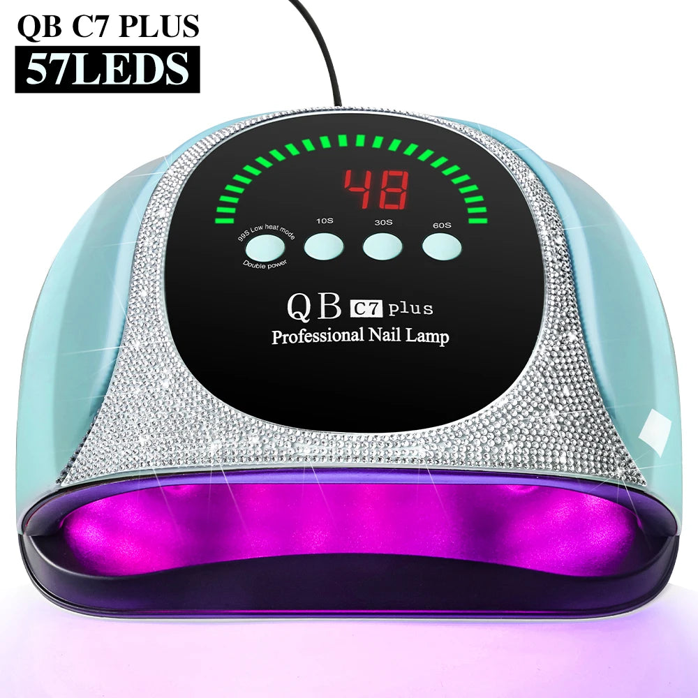 Professional Nail Dryer 57 LED Nail Art Lamp Diamond Drying Lamp with LCD Screen Can Quickly Cure All Nail Polish Gel Equipment