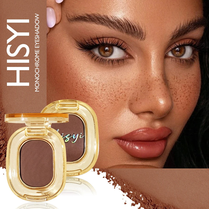 Matte Single Eyeshadow — Brown for Eye Brightening & Face Conceal, Long-Lasting Waterproof, Easy Blend Multi-Look, Xmas & Winter