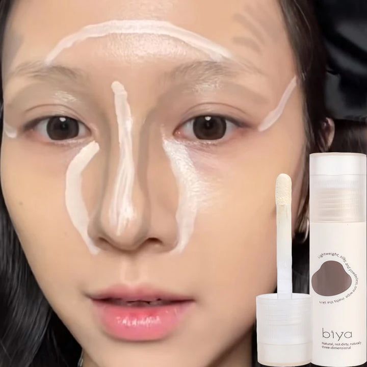 Matte Liquid Concealer Contouring Stick Skin Brighten Face Bronzer Contour Highlighter Grey Brown Woman V-face Shaping Cosmetics