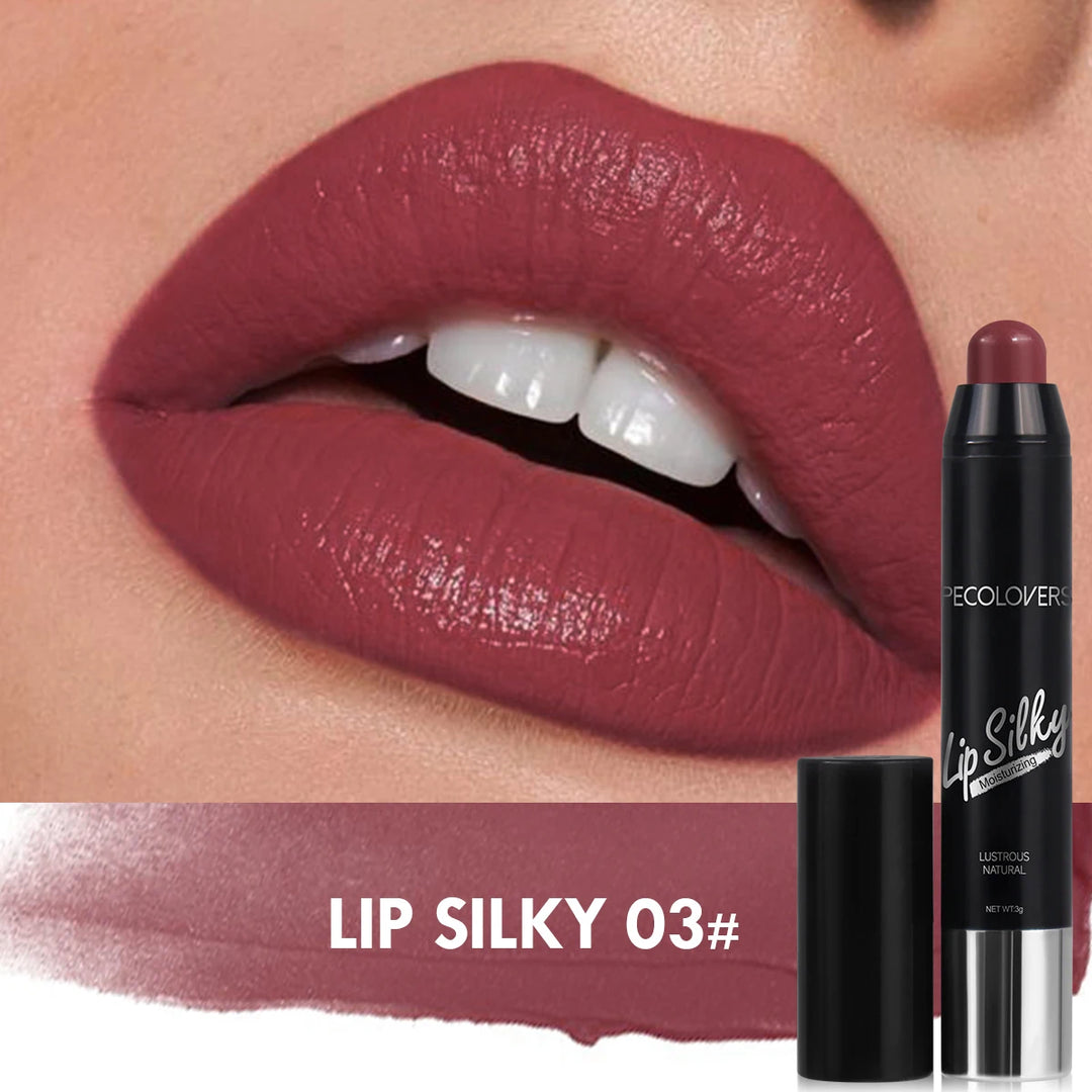 Matte Lipstick Pencil Waterproof Long Lasting Non-Stick Cup Lip Stain Tint Cosmetic Nude Lipstick Pen Makeup Maquillage