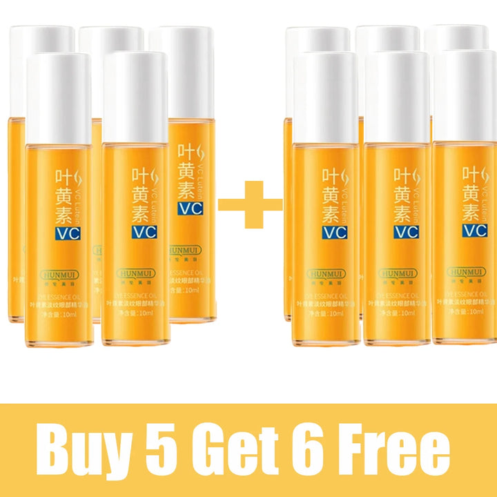 Lutein Anti-Aging Eye Serum Oil Dark Circle Removal Wrinkle Fading Firming Lifting Whitening Brightening Eye Care for All Skin