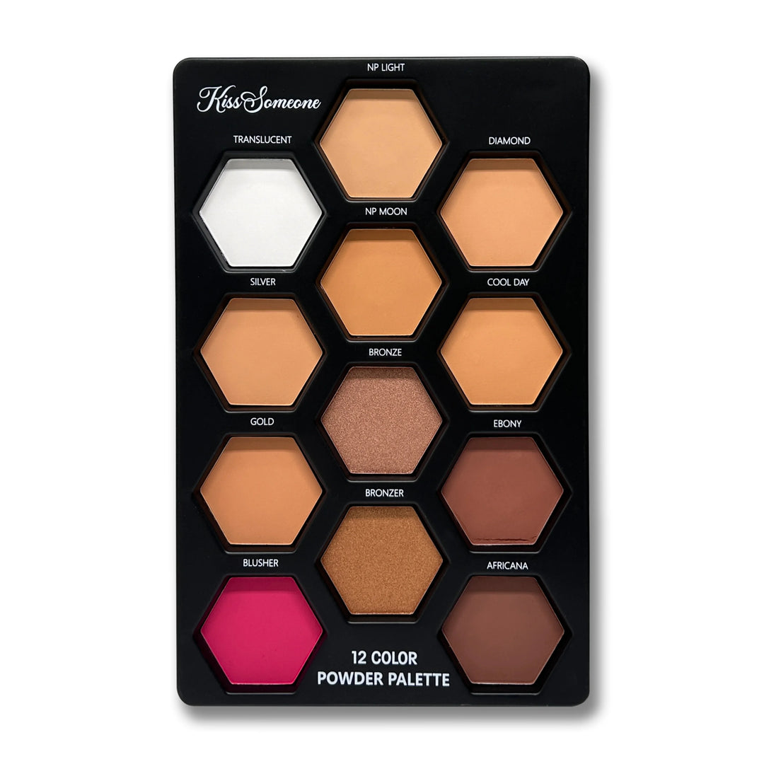 12 Colors Contour Palette，Blush Highlighter Bronzer Powder All in one Makeup Palettes，Blendable Matte Shimmer Illuminator Palett