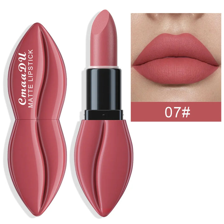 Rose Purple Matte Lipsticks Waterproof Velvet Nude Lipstick Sexy Red Lip Stick Pigment Makeup Pink Lip Gloss Long Lasting Makeup