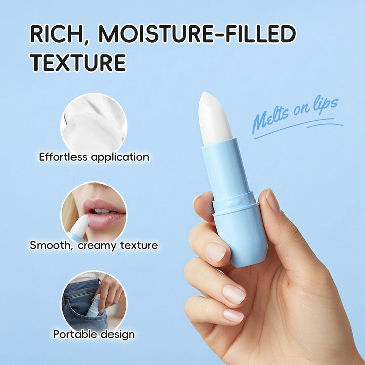 LAIKOU Milk Nourishing Lip Balm 3.5g Shea Butter Jojoba Oil Long-lasting Moisturizing Lip Care