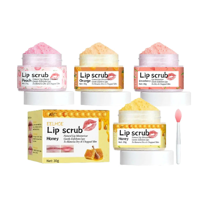 EELHOE Pink Lips Scrub Exfoliator Dead Skin Removal Lightening Fade Lip Lines Anti Dryness Moisturizing Makeup Lip Care Products