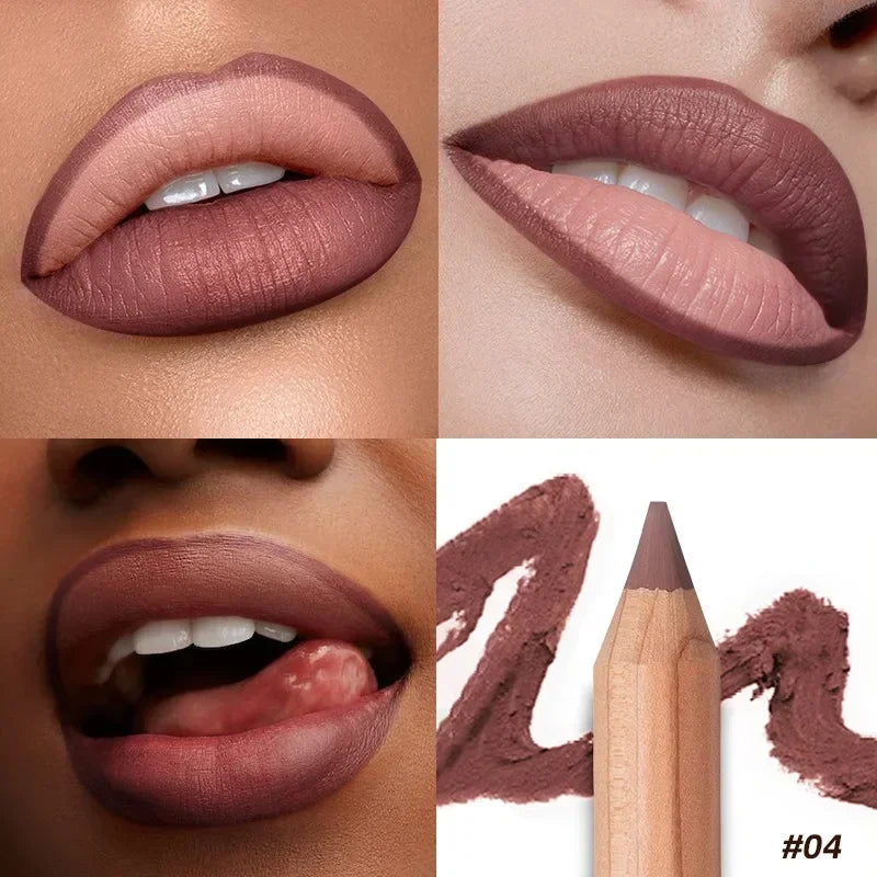 Matte 8-colors Lip Liner Pencil Lip Contour Lipstick Pen Nude Brown Lipstick Pencil Natural Lasting Waterproof Lipliner Makeup