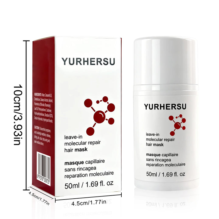 Molecular Repair Leave-In Hair Mask Keratin Peptide Reconnect Hair Bonds Strength Elasticity For Bleached Color Treated Hair