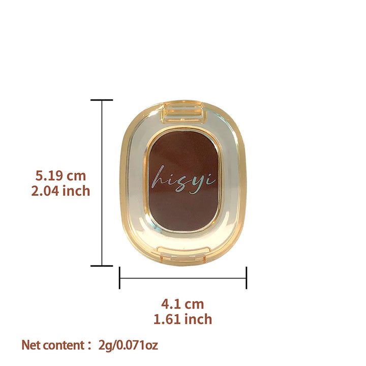 Matte Single Eyeshadow — Brown for Eye Brightening & Face Conceal, Long-Lasting Waterproof, Easy Blend Multi-Look, Xmas & Winter