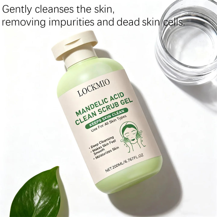 Mandelic Acid Clean Scrub Gel Gentle Exfoliator Dead Smooth Skin Care Product Deep Clean Scrub Improve Facial Texture Appearance