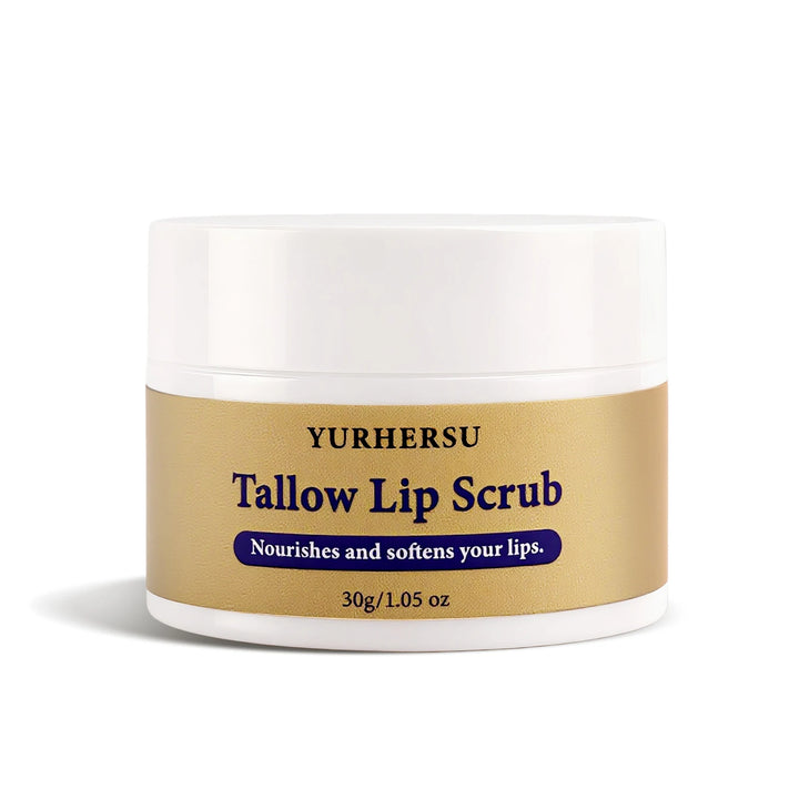 Grass Fed Natural Lip Scrub Beef Tallow Lip Mask, with Manuka Honey – Christmas Stocking Stuffers, Hydrating Moisture