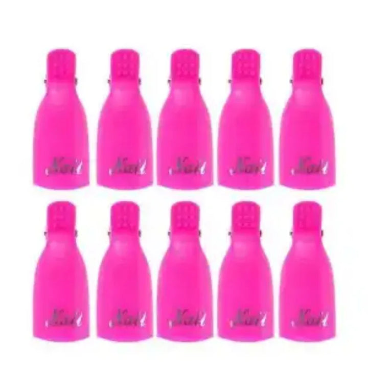 10pcs Nail Art Remover Clips Gel Polish Removal Caps Manicure Tool Set Replace Foil Wraps Professional Nail Removal Accessory