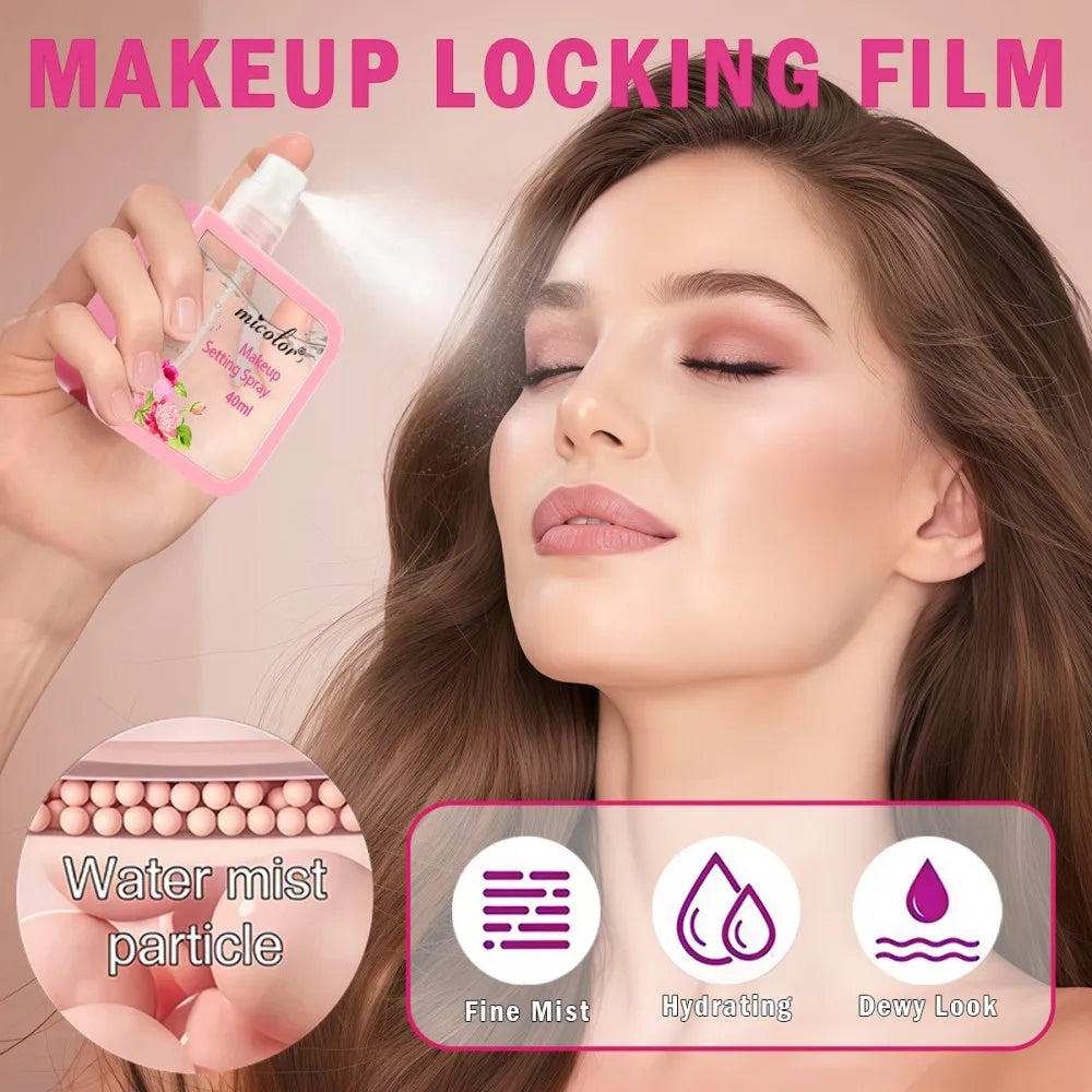 Flower Hydrating Moisturizing Setting Spray Long-lasting RefreshingPrimer Portable Matte Makeup Spray Valentine's Day gift