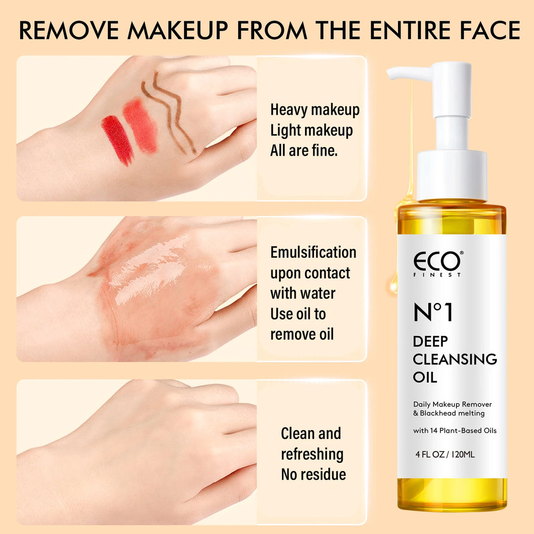 120ml Makeup Remover Oil,Deep Cleansing, Jojoba Oil, all tape skin