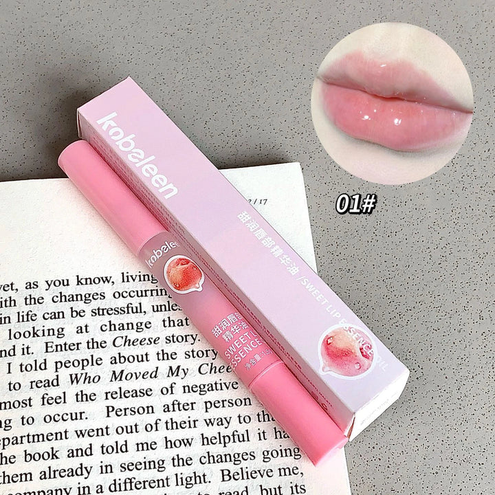 Peach Lip Oil Hydrating Mirror Lip Gloss Moisturizing Non-sticky Lip Tint Lips Plumper Autumn and Winter Lips Care Serum Primer