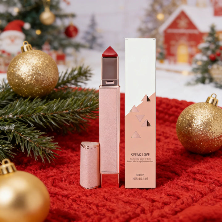 Lip Plumping Lipstick Strawberry Apple Juicy Lip Volumizer Deep Hydration Glossy Lip Gloss Hyaluronic Acid Moisturizing Lip Balm