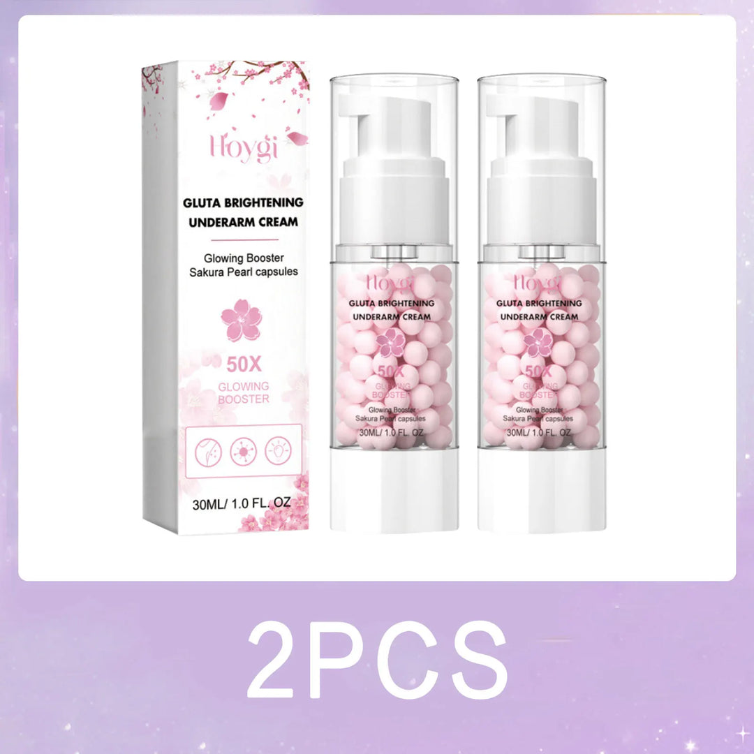 Sakura Underarm Brightening Cream Glowing Skin Dark Spot Corrector Improve Melanin Dull Lightening Hydrate Body Bleaching Cream