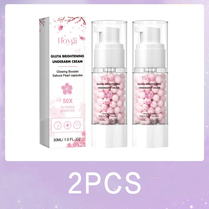 Sakura Underarm Brightening Cream Glowing Skin Dark Spot Corrector Improve Melanin Dull Lightening Hydrate Body Bleaching Cream